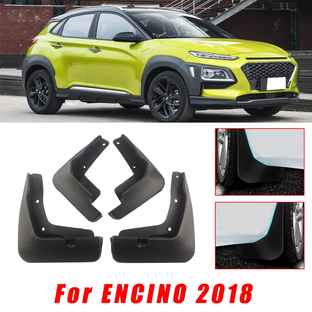 Car Mud Guards For Hyunda Encino 2018 Custom Fit No Drill Mud Flaps Flare Splash Guards Kits Molded 4pcs Car Fender Accessories