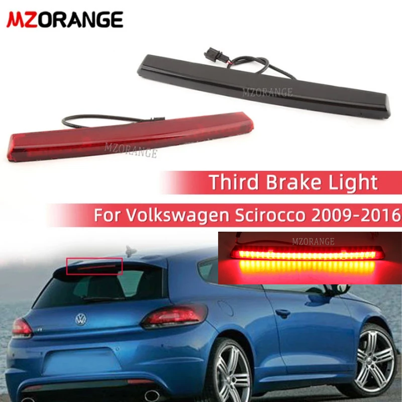 MZORANGE LED Third Brake Light For Volkswagen Scirocco 2009 2010 2011 2012-2016 Rear 3rd High Tail Lamp Car Accessories Black