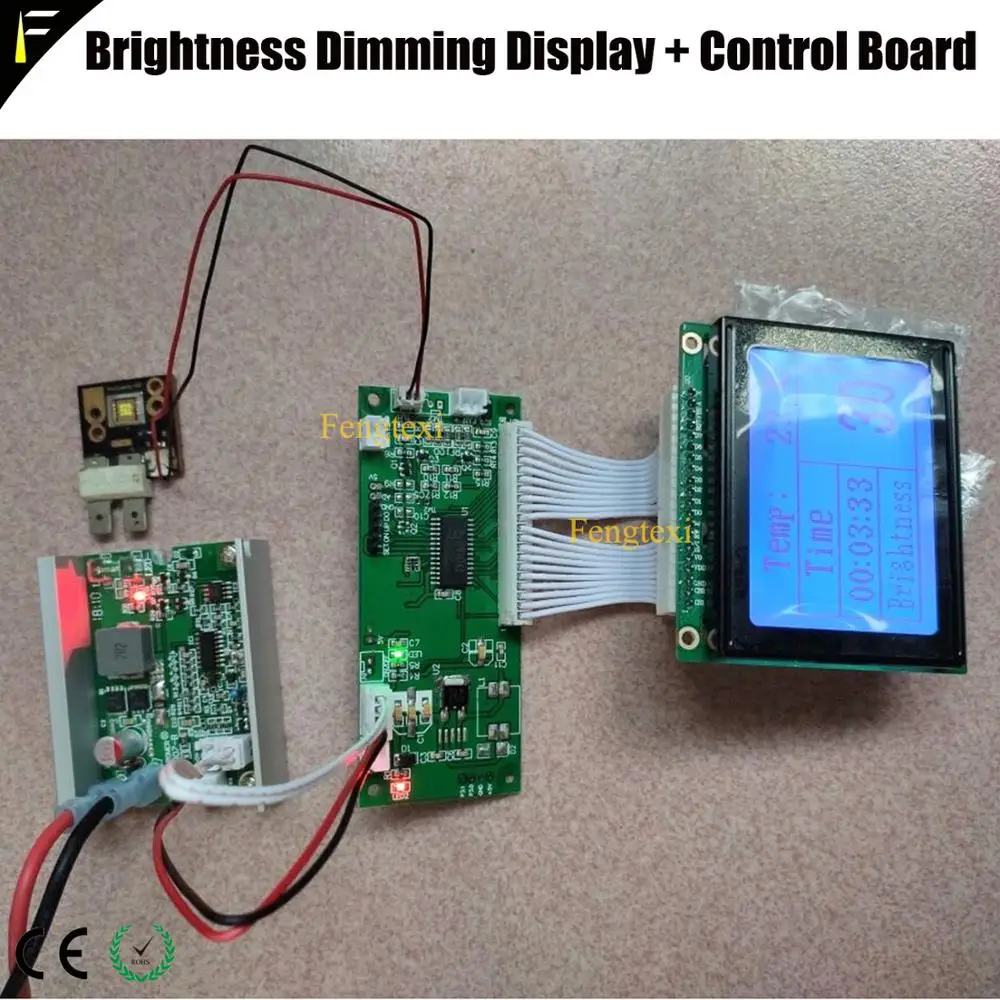 Medical 90W LED Endoscope Light Source Brightness Dimming & Temperature Monitoring Display Controller PCB Keyboard PWM Parts