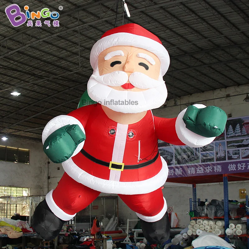 Inflatable Climbing Santa Claus 3m High Cartoon Advertising Father Christmas for Outdoor Building Decoration