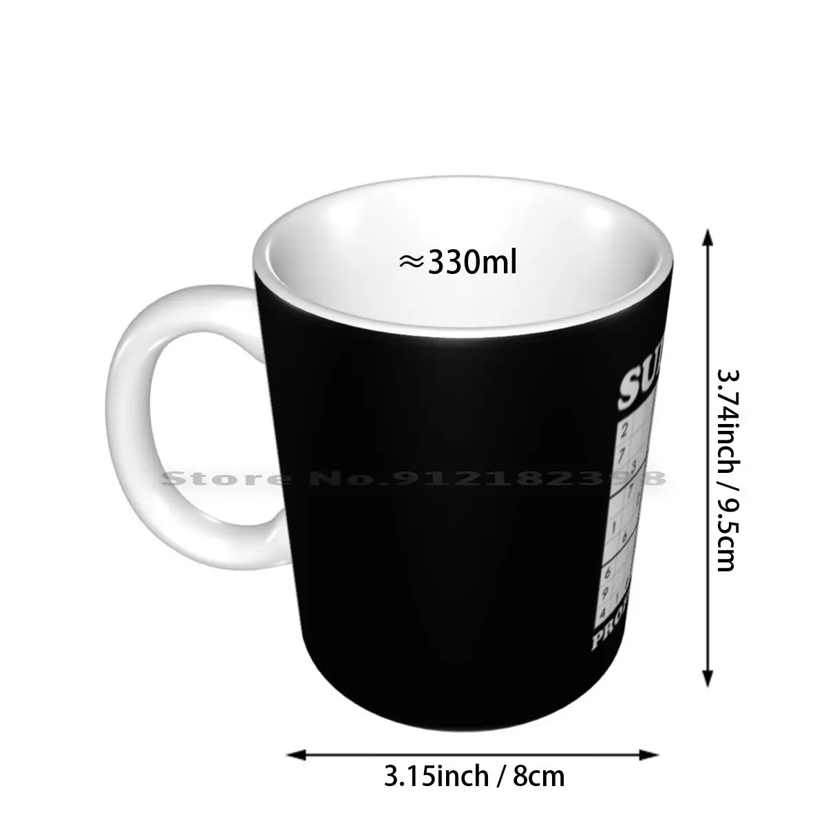 Sudoku Professional Ceramic Mugs Coffee Cups Milk Tea Mug Sudoku Puzzle Games Abstract Box Brain Crossword Exam Test Fun Grid