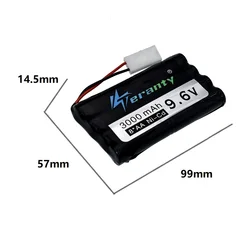 Bateria NiMH 9,6V 3000mAh para juguetes RC, barcos y robots