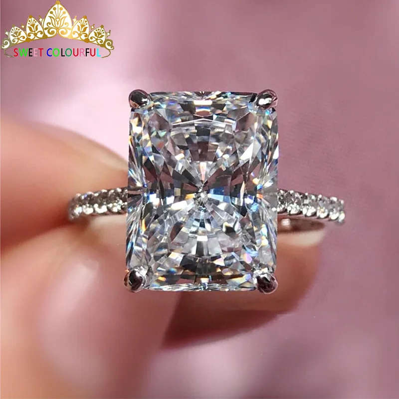 

18K Gold 5ct D color VVS1 Moissanite Diamond Ring Wedding ring With national certificate H1-13