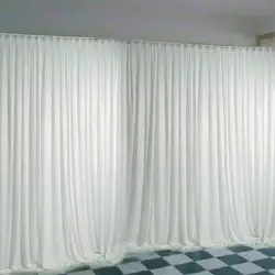 6.5ft Silk White Backdrop Drapes Curtain Wedding Ceremony Party Home Window Decor