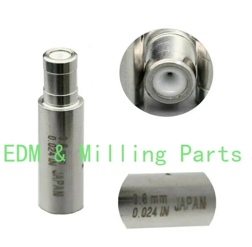 2PCS CNC EDM Driling Wire Cut Machine Parts White Ceramic Electrode Guide 0.9MM For EDM Wire Cut Mill Part