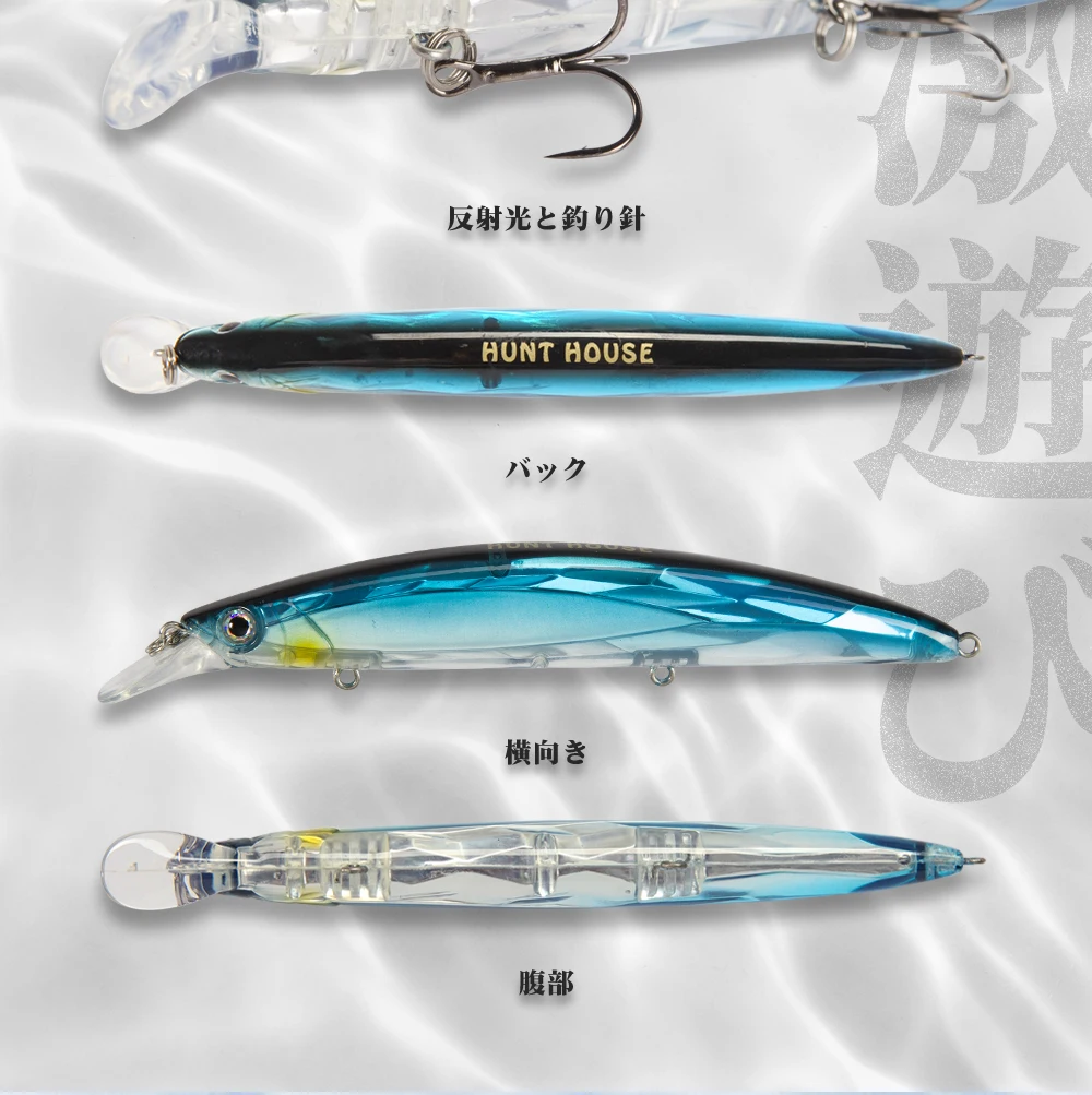 Hunthouse Weitwurf-Minnow-Angelköder 133mm 19g Wobbler Schwimmender Hartköder Oberflächenköder Künstlicher Köder für Barsch und Hecht Angelzubehör – Detail 9