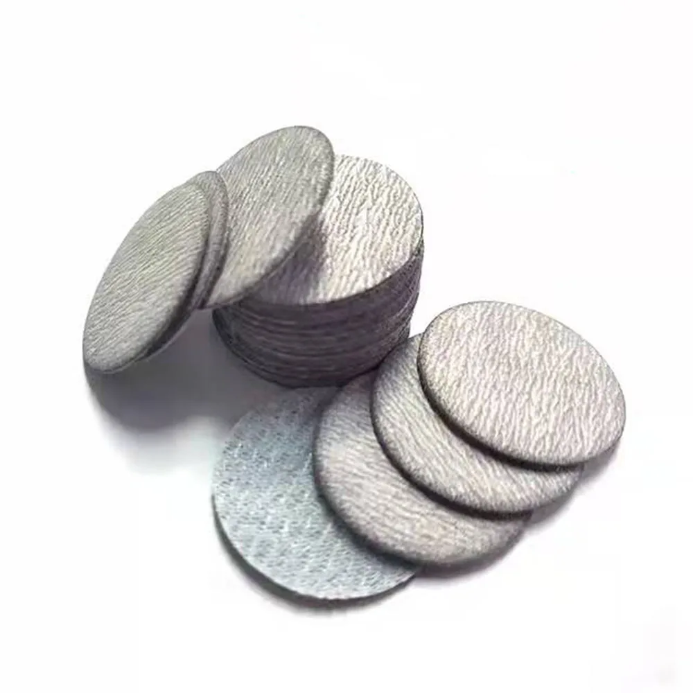 10/20/50pcs White Dry Sandpaper Sanding Discs Hook & Loop 1/2/3 Inch 25/50/75mm For Grinder Polishing Grinding 60-1200 Grit