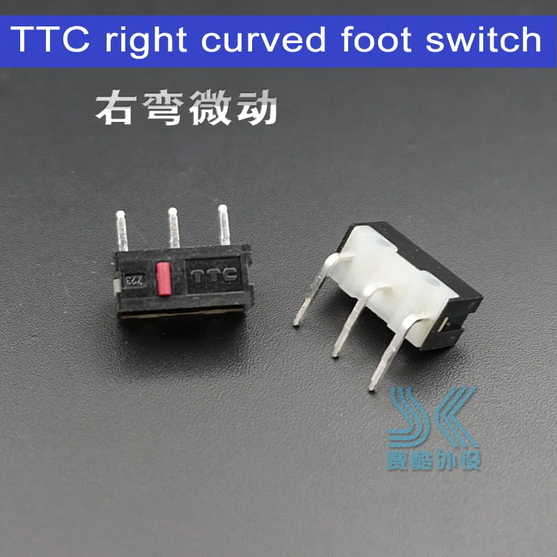 TTC original mouse micro switch left right curved foot switch FOR Sensei RAW RIVAL IKARI mouse side buttons 2pcs Free shipping