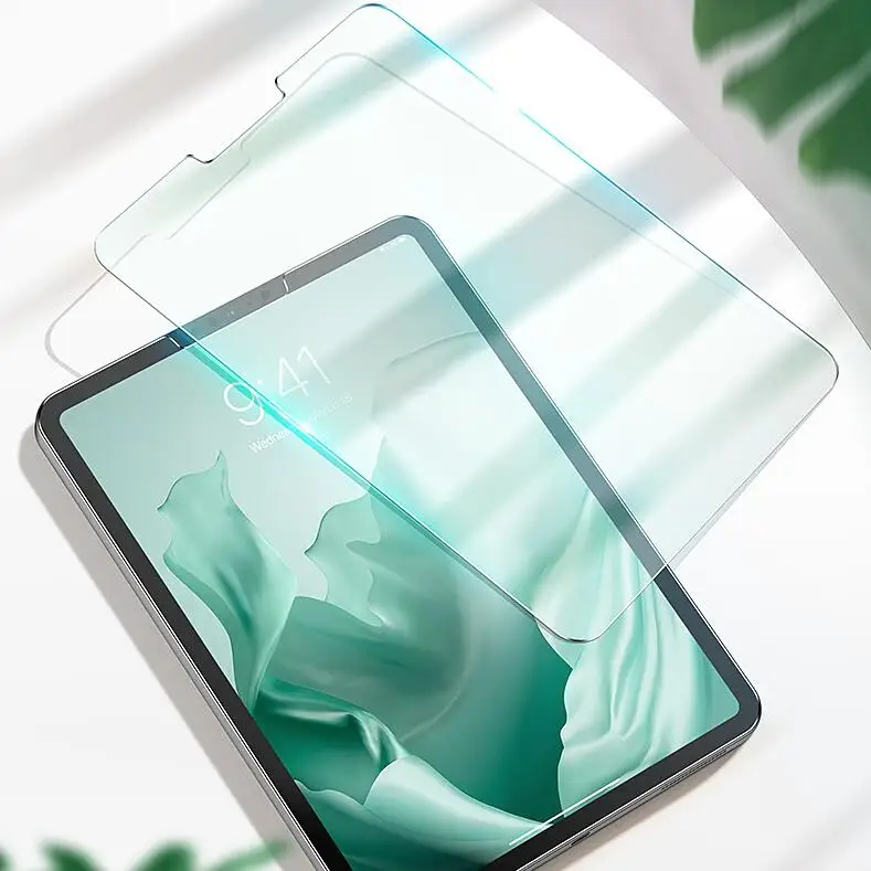 واقي شاشة بالضوء الأخضر ، لجهاز iPad 6 Pro 11 Air 2 3 10.9 2020 iPad 10.2 2019 iPad Mini 4 5 10.5 زجاج مقسّى