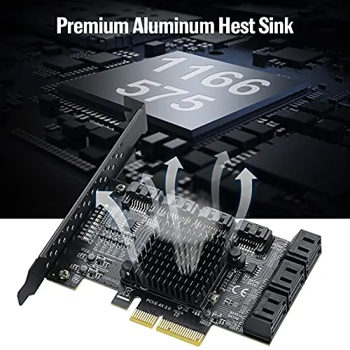 Tarjeta PCIe SATA 6/10, Puerto 3,0, 6Gbps, compatible con 10 dispositivos SATA 3,0, convertidor adaptador incorporado para PC de escritorio