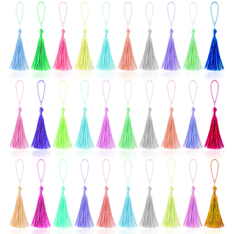 Hot Sell Polyester Trim Fringe Tassel Bookmark Silicona Para Moldes Set DIY Keychain Cellphone Straps Pendant For Jewelry Making