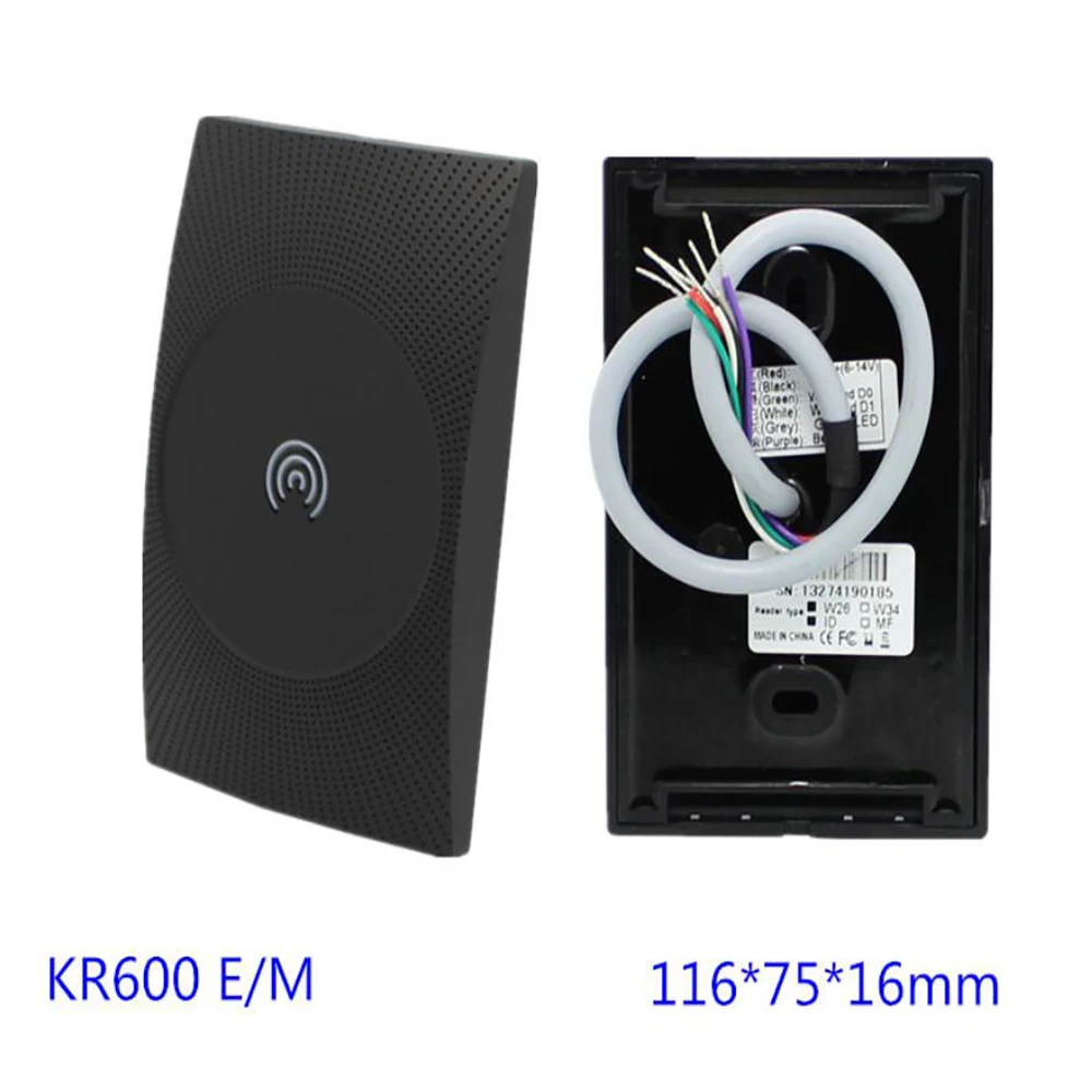 Imagem -04 - Rfid-sistema de Controle de Acesso à Prova Dágua Ip65 Wiegand 26 e 34 Leitor de Cartão de Controle de Acesso para Porta 125khz 13.56mhz