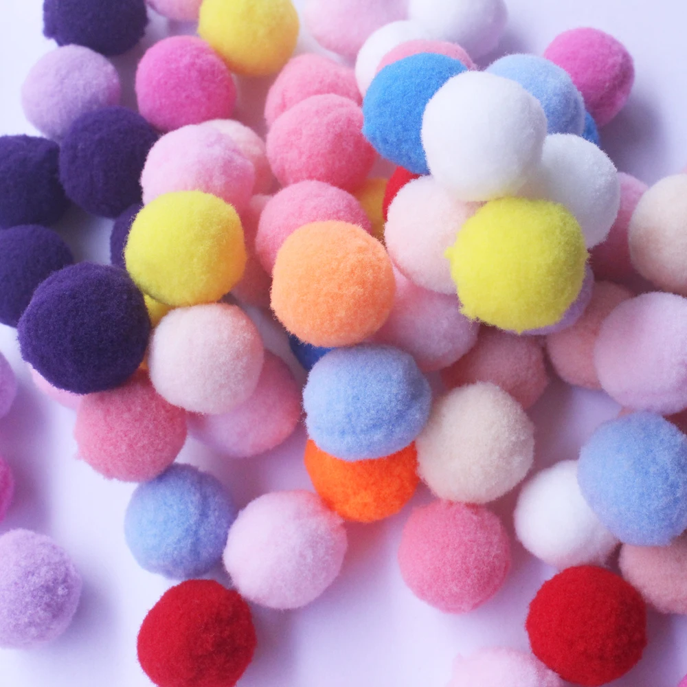 Round felt pom Plush ball DIY Kids Toys clothing Sewing Accessories Room Party Wedding pompoms Decoration