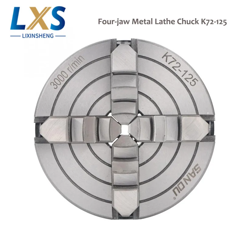 4 Jaw Chuck 125mm Self Centering Four-Jaw Independent Metal Lathe Chuck