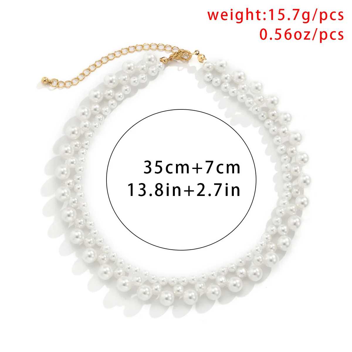 Boho Fashion Imitation Pearl Necklace Women's Retro Creative Sweet Bride Handmade Beaded Clavicle Necklaces Girl Jewelry