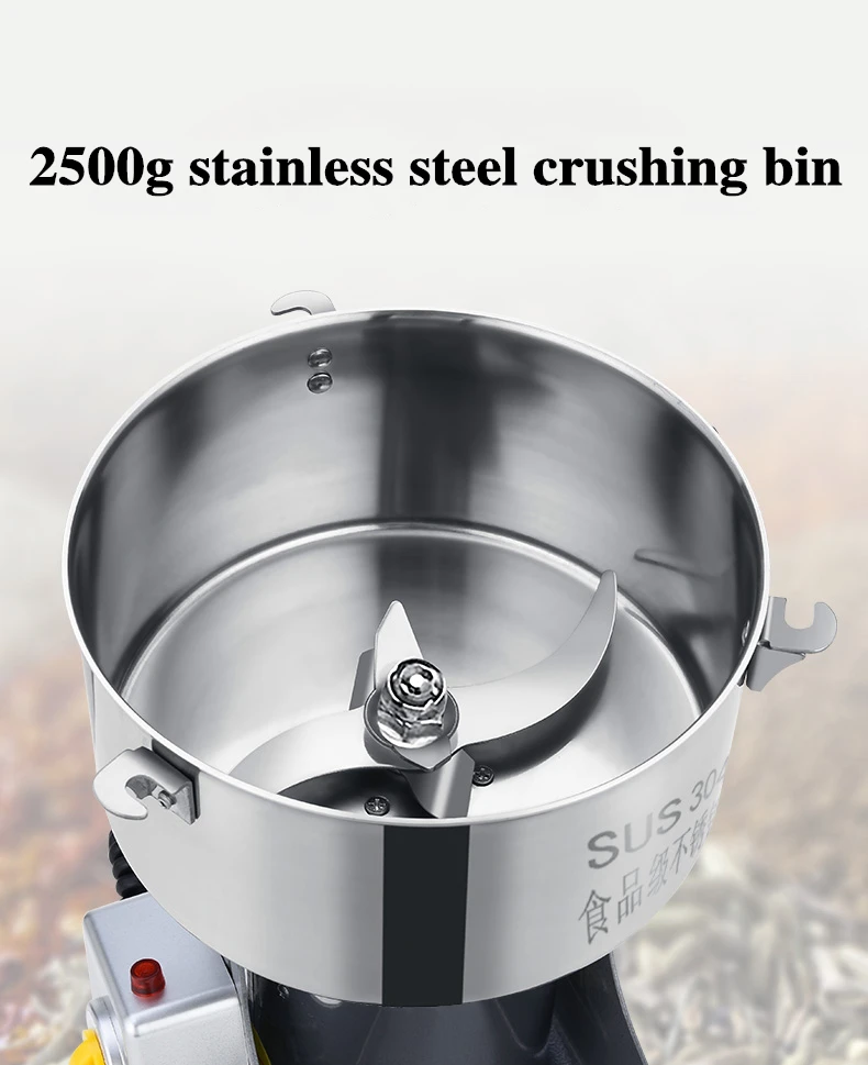 2500G Hause Medizin Mehl Brecher Trockenen Lebensmittel Mühle Schleifen Maschine Gristmill Körner Kaffee Andere Trockene Lebensmittel Haushalt – Detail 9