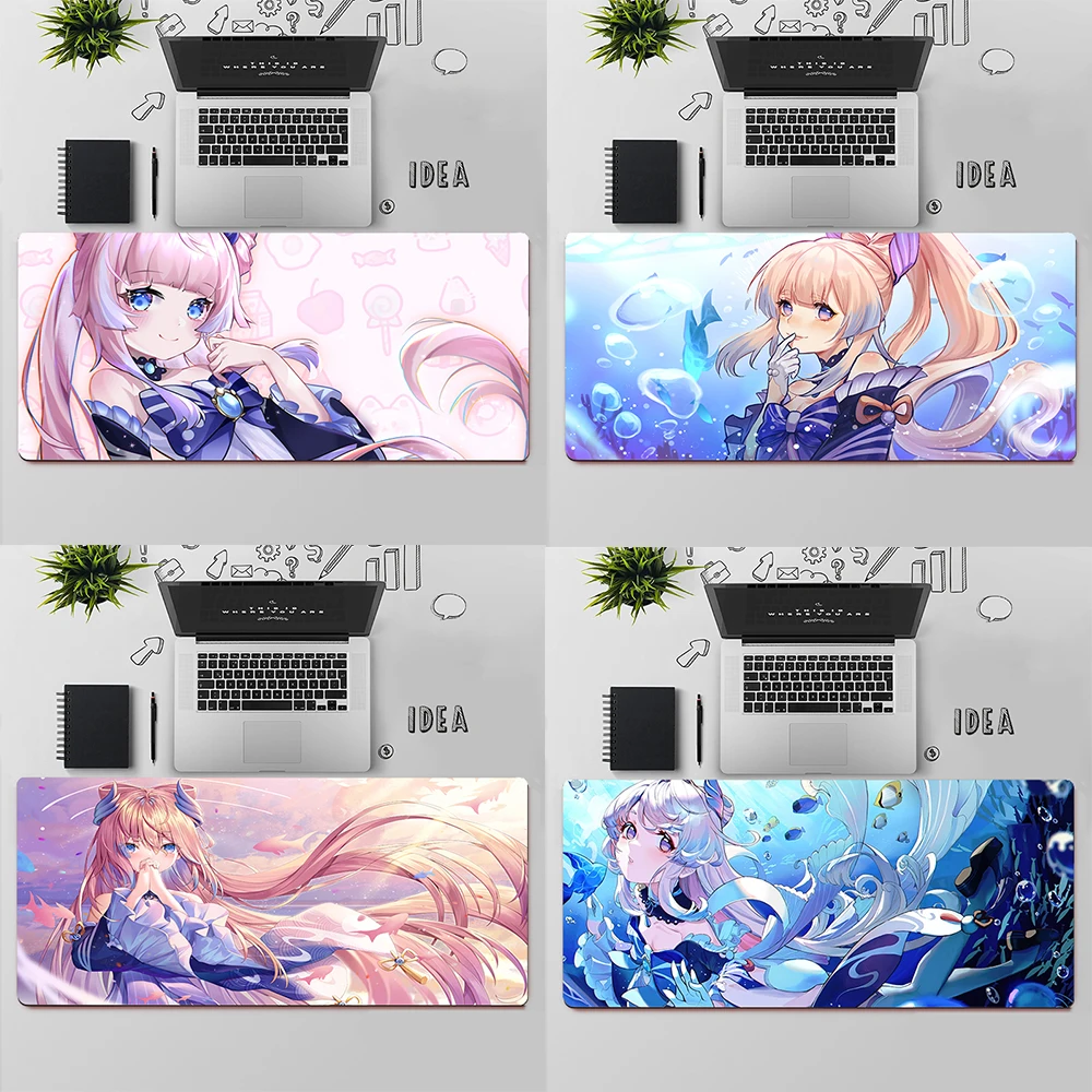 Gaming Mouse Pad Large Mousepad PC Gamer Computer Mouse Mat Genshin Impact Sangonomiya Kokomi XXL Keyboard Desk Mat Mause Pad