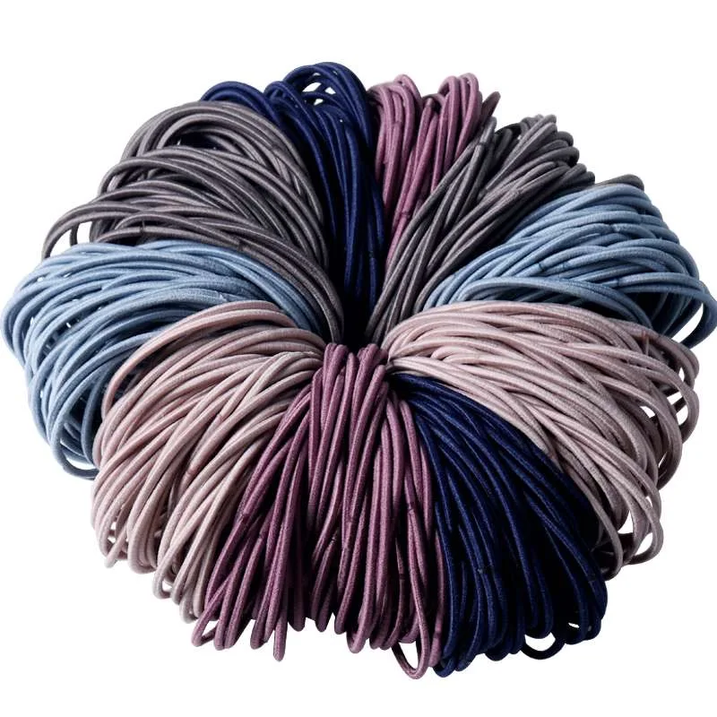 100PCS/pack 5CM/2CM Solid color Simplicity Hair Bands For Women Elastic Hair Rope Rubber band Fashion Hair Accessories