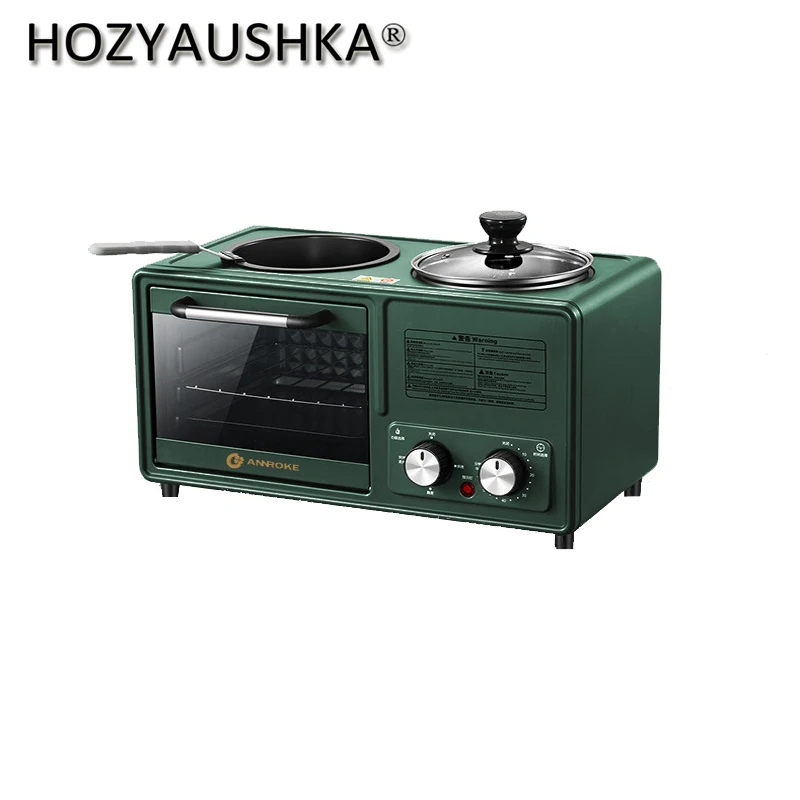 آلة الإفطار أربعة في واحد متعددة الوظائف ، آلة الإفطار مع محمصة 8 لتر