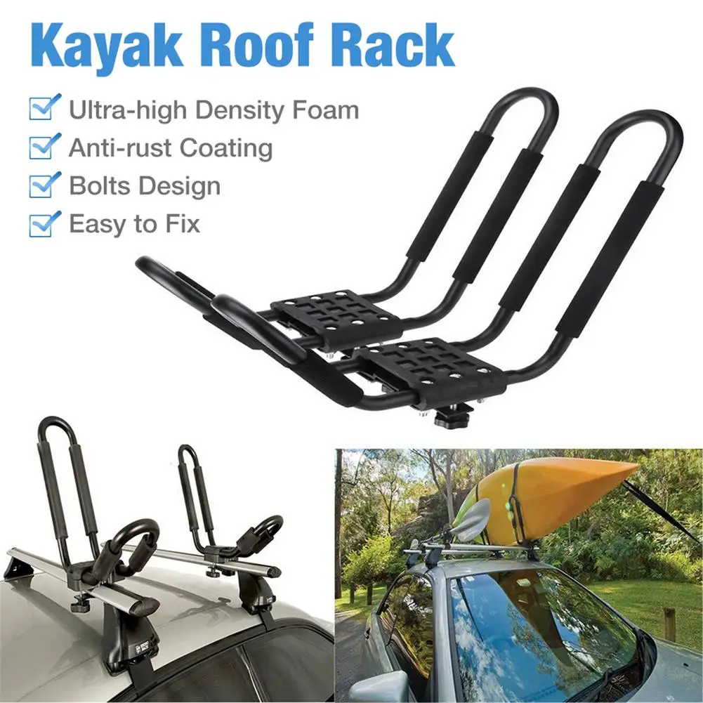 2pcs Kayak Roof Rack Universal Rooftop Rack Carrier for Kayak Canoe Paddle Boat Surf Ski Universal Roof Rack Dropshipping