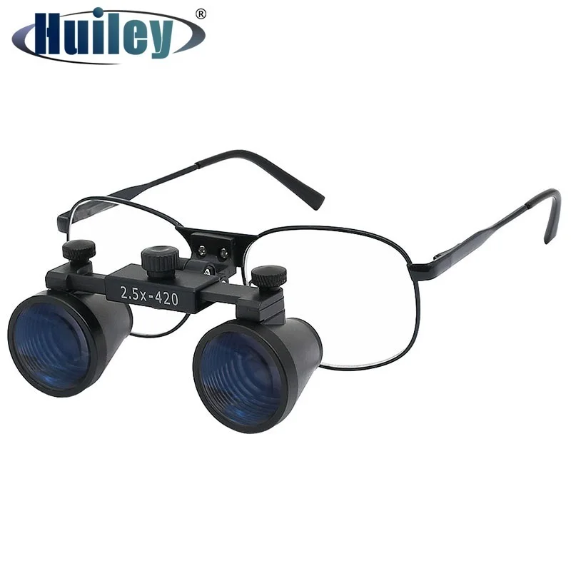 Binocular Magnifier 2.5X 3.5X Dental Loupe Wide Field of View Working Distance 320-420 mm Ultra-lightweight Magnifying Glasses