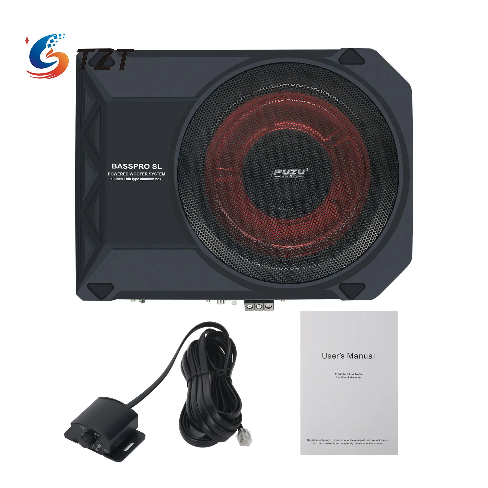 TZT PUZU PZ-SU1010 10 "سيارة الصوت النشط مضخم الصوت 600 واط رقيقة جدا المتكلم المثبتة تحت المقعد