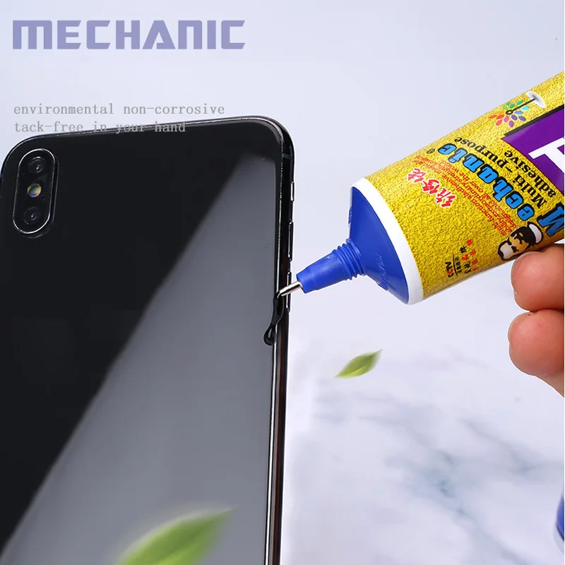 Mekanik T-7000 Multi-Tujuan Resin Epoxy Adhesive Hitam Lem Cair Tidak Ada Korosi untuk Ponsel Layar Sentuh Kerajinan Alat Perbaikan