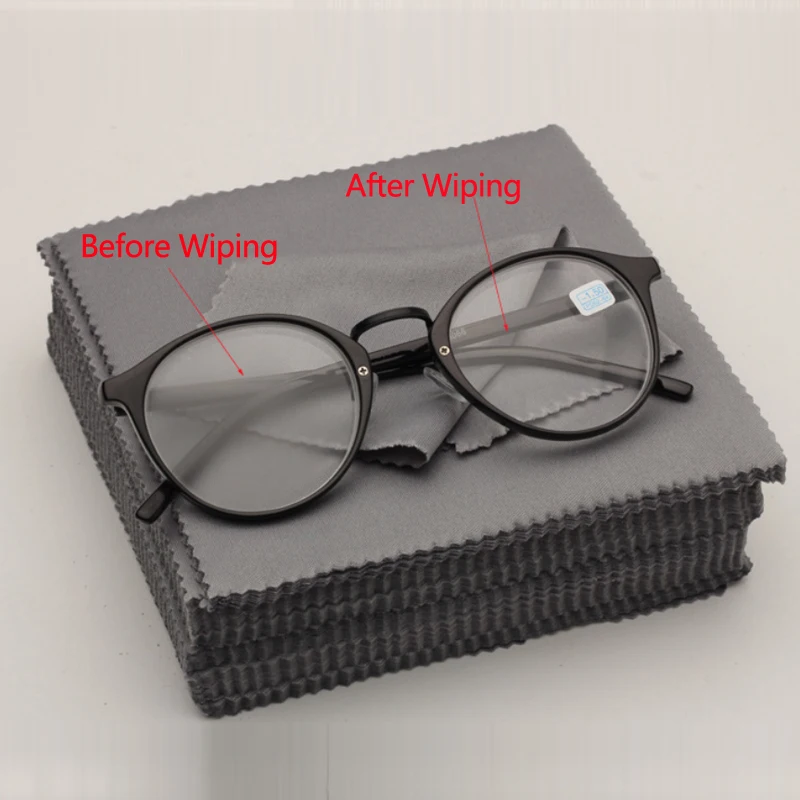 20 pcs/lot Black Microfiber Sunglasses Eyeglasses Cleaning Cloth 13*13cm Glasses Eyewear Clean Lens Cloth Accessories