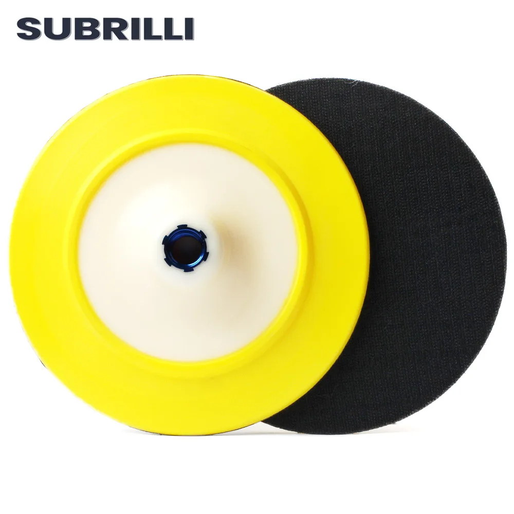 

SUBRILLI 7inch 2pcs Polishing Backing Pad 180mm Thin Flexible Buffing Plate M14 5/8-11 Thread Polisher Connect Backer Holder