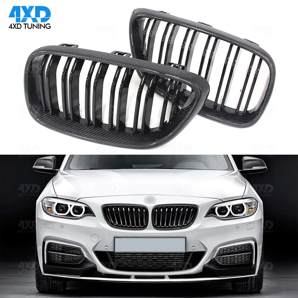 

Carbon Fiber Bumper grill For BMW F22 M-sport F23 F87 M2 Coupe Convertible Front Lip Grille 2014 2015 2016 2017 2018 2019