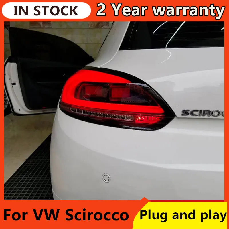 Car stying Taillight For Volkswagen Scirocco Taillights 2008-2014 LED VW Scirocco taillights Dynamic Turn Signal car accessories