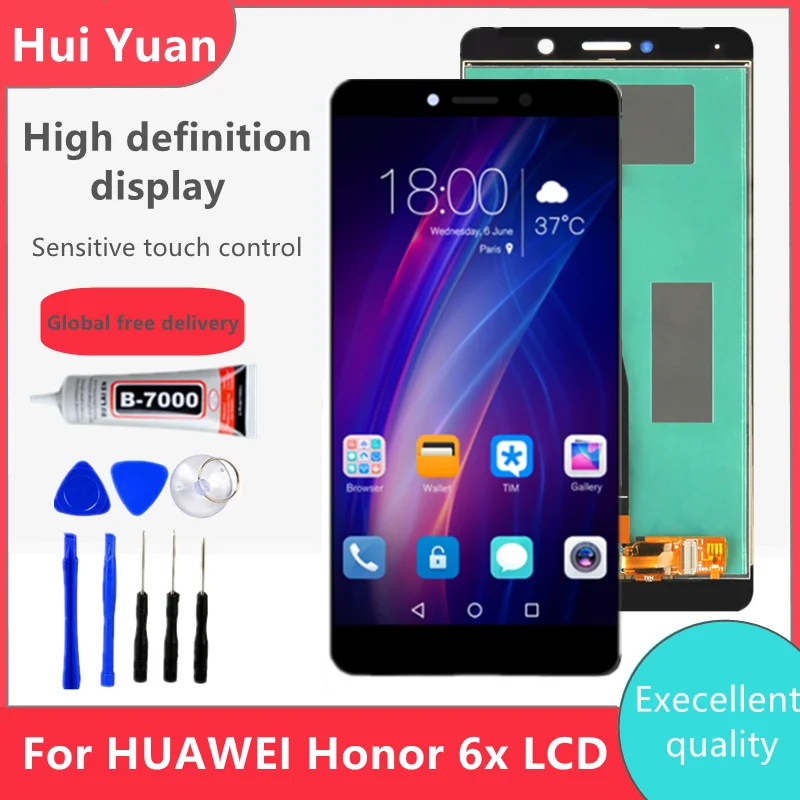 

5.5'' Original For Huawei LCD Display For Huawei Honor 6X BLN-L24 BLN-AL10 BLN-L21 BLN-L22 touch screen Digitizer Assembly Frame