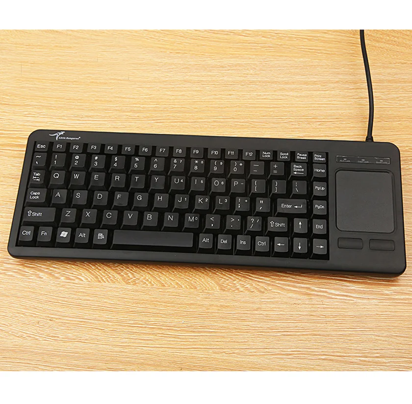 Teclado industrial com trackball mouse ou toque almofada com fio usb cabo 1.5m à prova de água preto 88key usb teclado teclado preto