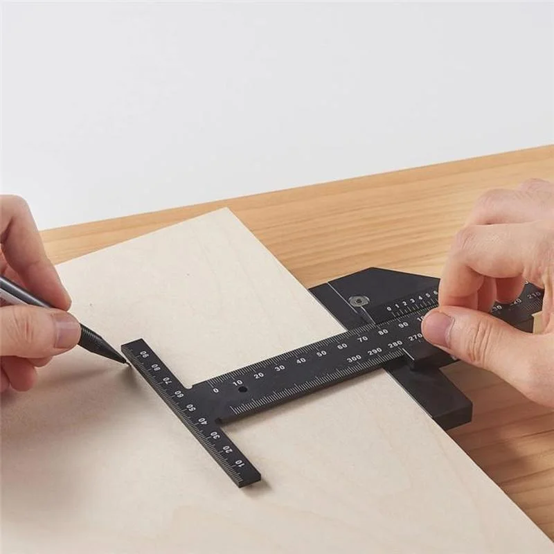 Multifunctional Scribing Ruler Aluminum Alloy T-shaped Ruler Multifunctional Measuring Ruler