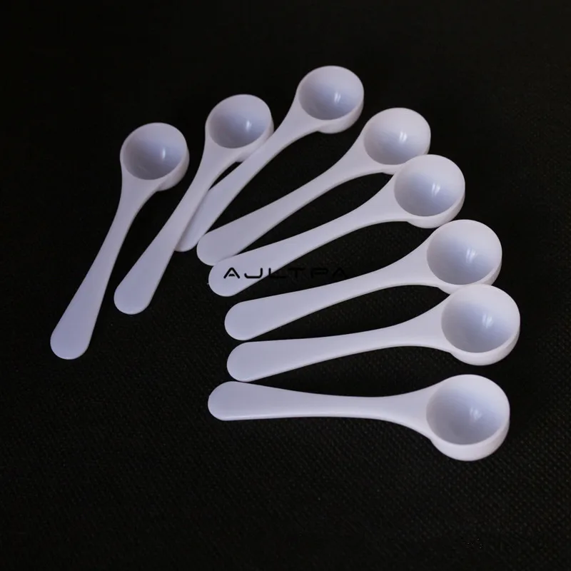 100 قطعة 2 جرام 4 مللي ملعقة قياس بلاستيكية مقبض طويل الغذاء الصف قابلة لإعادة الاستخدام ملاعق الحليب مسحوق ملعقة المطبخ مغرفة H77049