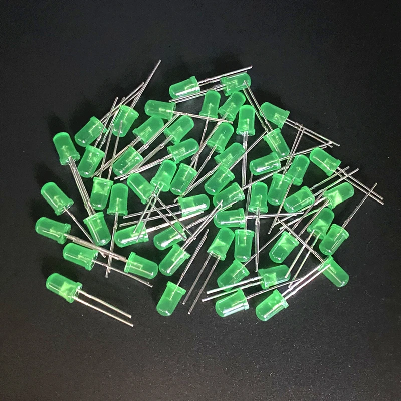 Kit assressentide diode électroluminescente LED, blanc, vert, rouge, bleu, jaune, orange, rose, violet, chaud, bricolage, 5mm, 100 pièces