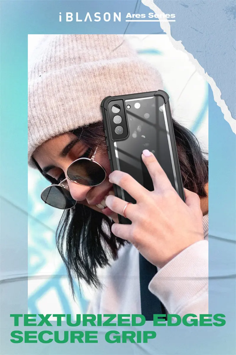 For Samsung Galaxy S22 Case 6.1inch (2022 Release) I-BLASON Ares Full-Body Rugged Bumper Cover WITHOUT Built-in Screen Protector