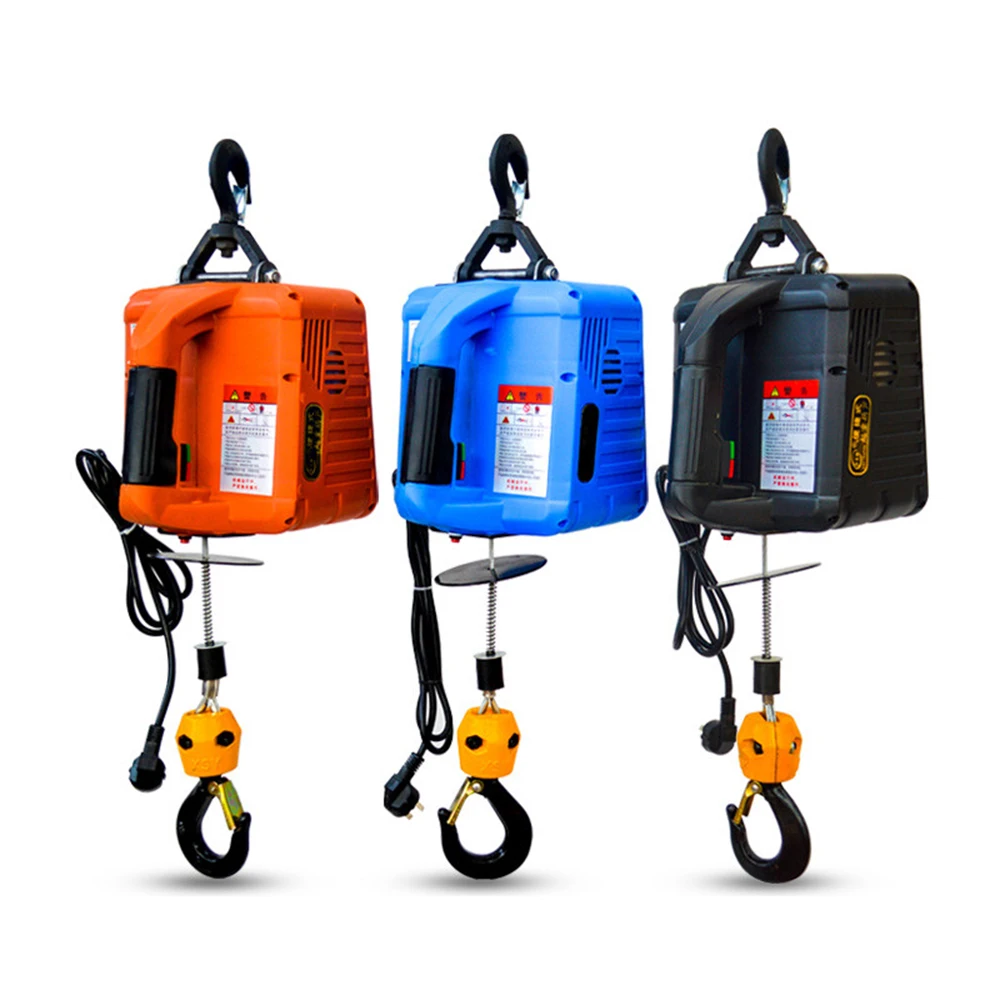 

300KG Electric hoist Portable electric hand winch traction block electric steel wire rope lifting hoist towing rope 220V/110V