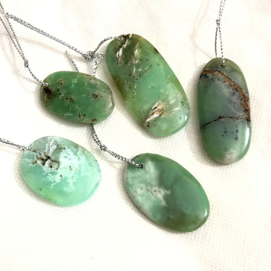 Sale 4pcs/lot Natural Chrysoprase Jade Gem Stone Jewelry pendant for necklace,approx 30-45mm