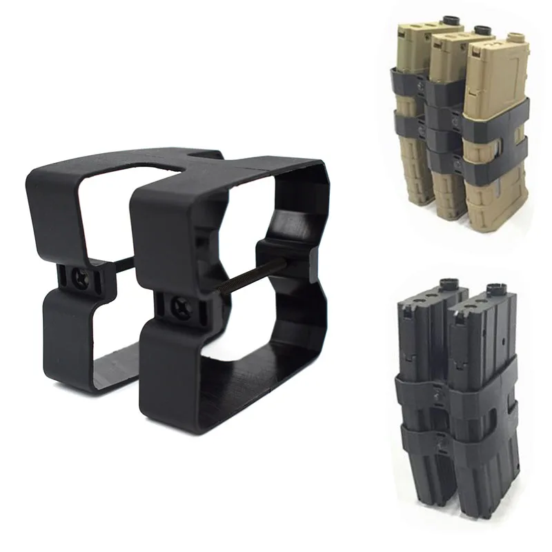 Tactical M4 A1 Dual Rifle Magazine Parallel Link Round Mag Coupler Clip  Airsoft Magazine Connector Cartridge Hunting Gear