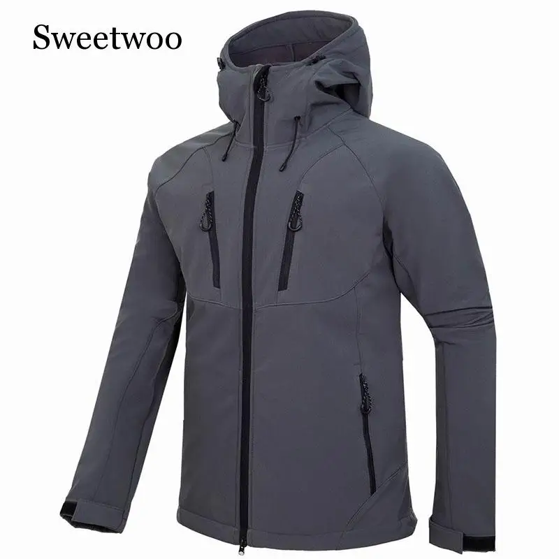 

Men's Outdoor Water Resistant Windbreaker Fleece Softshell Jacket Outdoor Climbing Fishing Clothes Breathable Outdoor Jacket