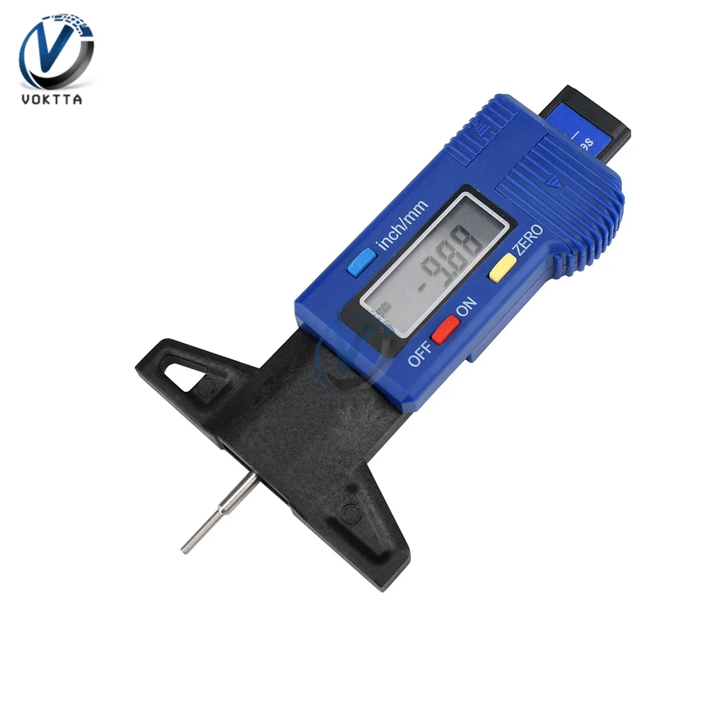 High Precision Car Tire Pressure Alarm Tire Digital Display Pattern Depth Gauge Electronic Vernier Caliper for Tire Wear Detect