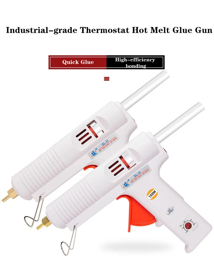 80W/150W Hot Melt Kleber Gun Smart Einstellbar Temperatur Kupfer Düse Heizung Maulkorb Durchmesser 11mm Industrie pistolen Reparatur Werkzeug – Detail 1