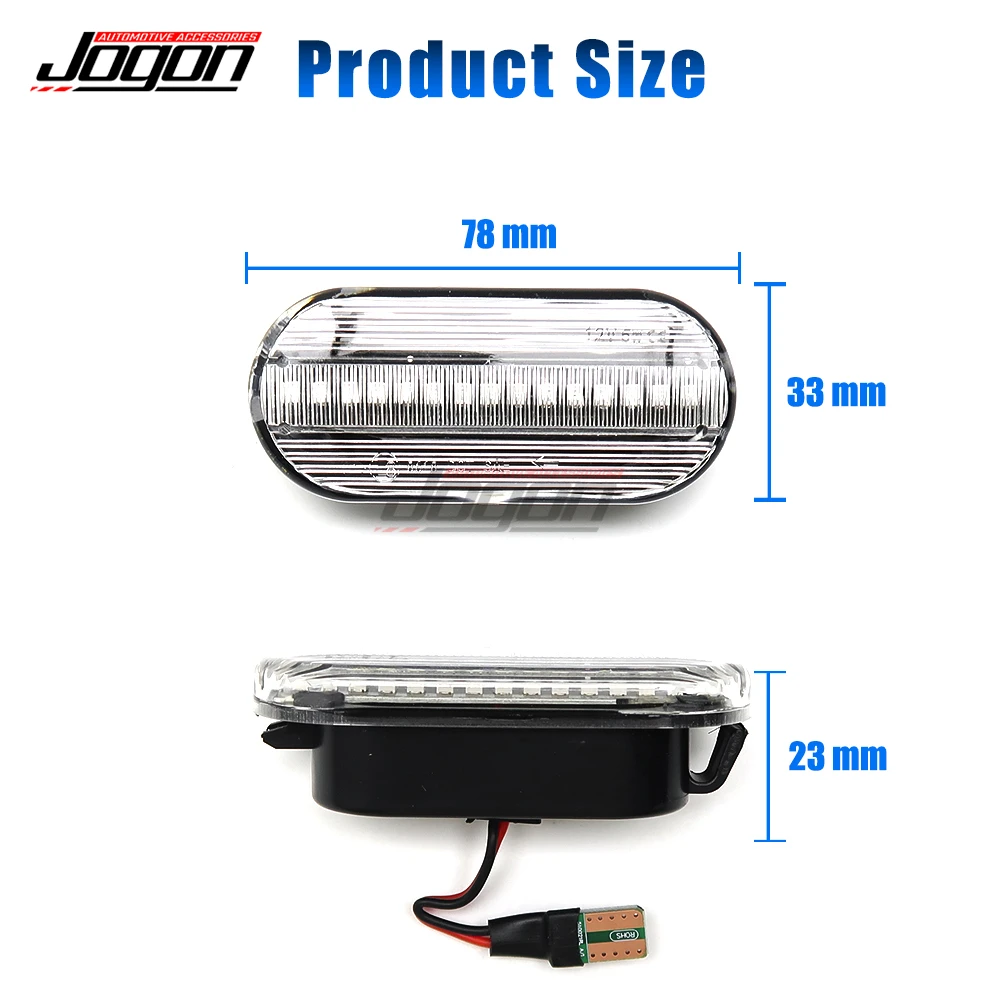 For VW Golf 3 4 MK3 Jetta MK4 Bora Passat 3B Polo 6N 9N Sharan Vento Side Fender Warning Indicator LED Dynamic Turn Signal Light