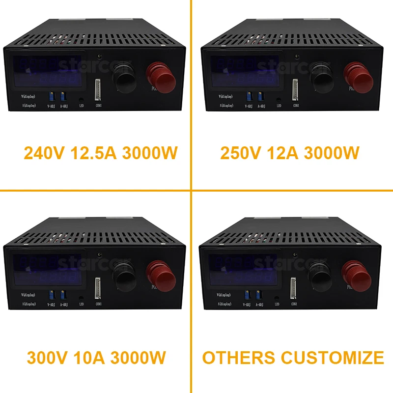 Imagem -06 - Fonte de Alimentação de Comutação dc de Alta Potência 15v 200a Potência Total 15v 20v 24v 25v 30v 50v 60v 75v 100v Tensão Ajustável 3000w