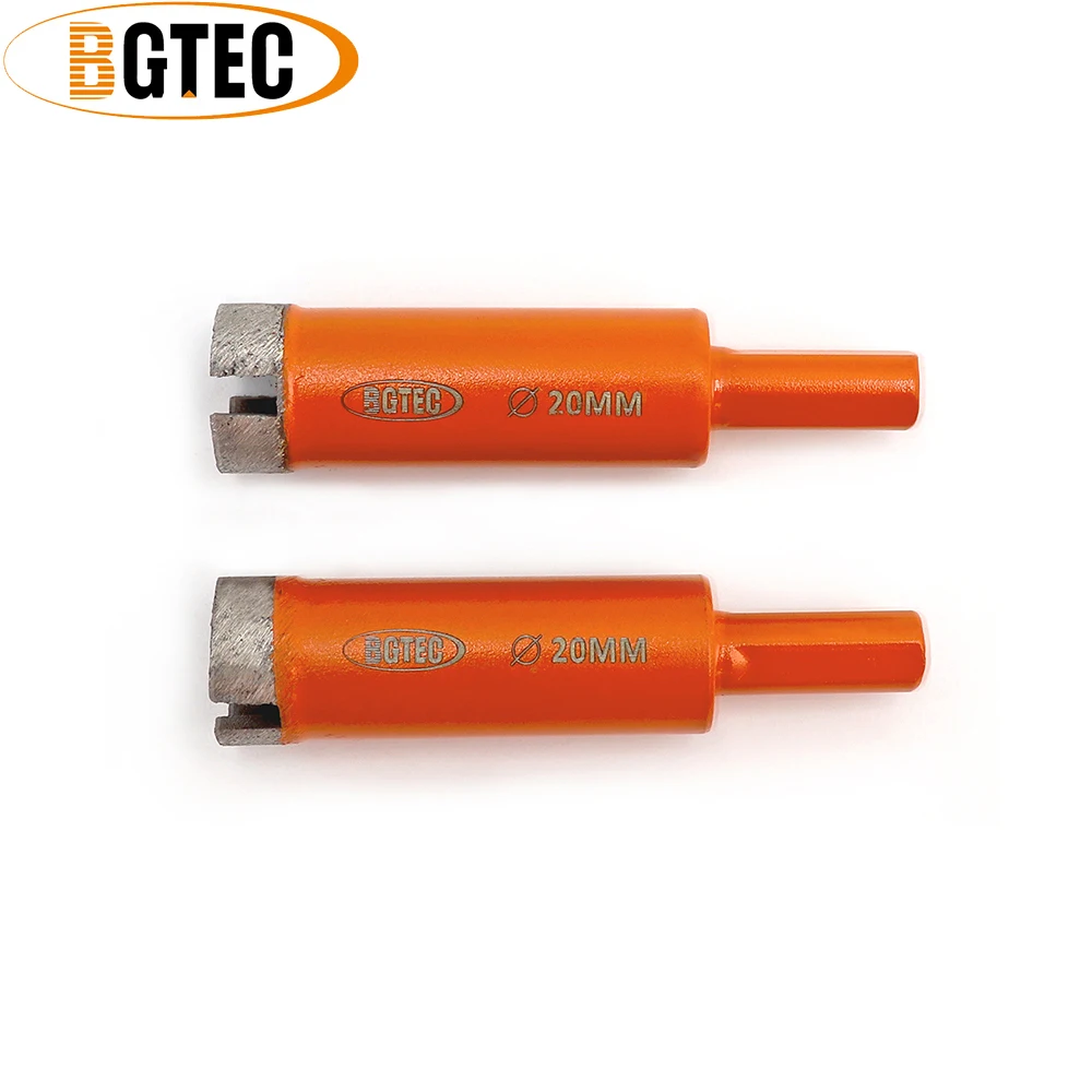 BGTEC 2 قطعة قطر 20 مللي متر الماس ملحومة الحفر الأساسية بت (الرطب) M14 الموضوع للحفر الجرانيت و الرخام هول المنشار