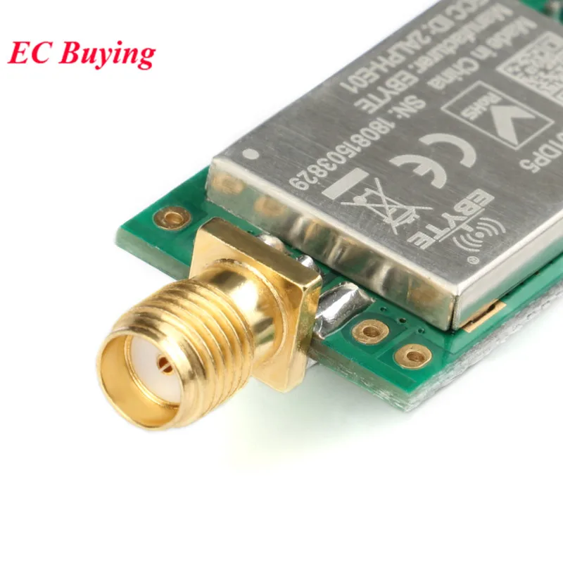 Long Range E01-ML01DP5 ML01DP5 Ebyte 20dBm 2100m SPI NRF24L01+PA+LNA 2.4GHz RF Wireless Transceiver Module Antenna with Shield