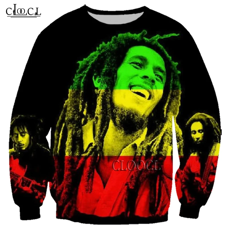 HX Singer Reggae Creator Bob Marley 3D Print Men Women Sweatshirt Fashion Hip Hop Long Sleeve Harajuku Tracksuit Drop Shipping