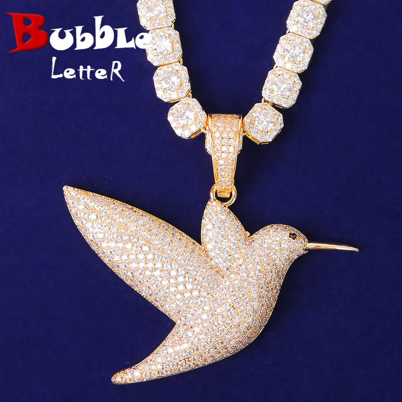 Bird Pigeon Pendant Gold Color Women Hip Hop Jewelry