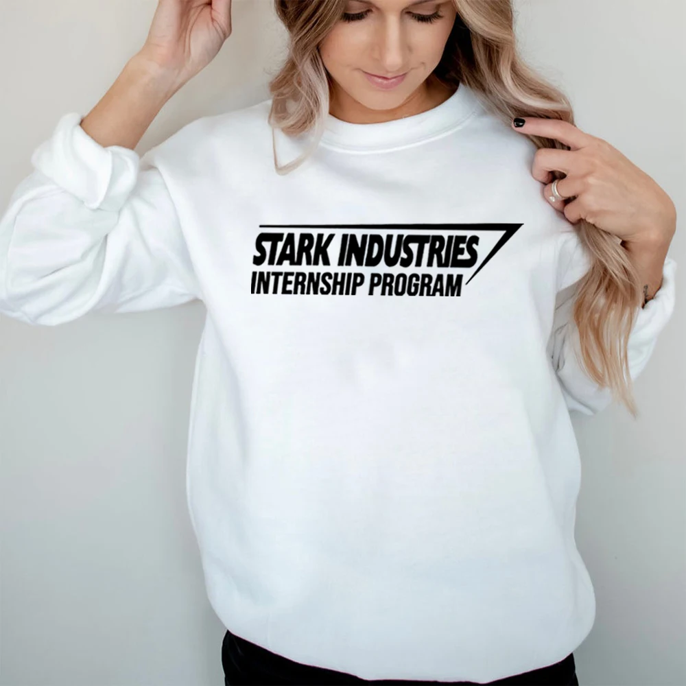 Stark Industries Internship Program Sweatshirt Stark Shirt Industries Pullover Superhero Unisex Graphic Crewneck Sweatshirt